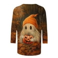 thumbnail image 5 of Neewe Women's 2025 Fashion Tops 3/4 Length Sleeve Casual Blouses Halloween Tees Shirts, 5 of 5