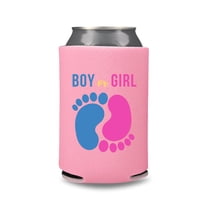 Gender Reveal Coolies, Boy Or Girl, Baby Announcement Can Coolers, Baby Shower Beer Coolies, Party Gifts and Favor Ideas (1 Bubble Gum)