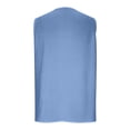 thumbnail image 4 of Tops de Color Sólido para las Mujeres Botón Cuello Redondo 3/4 Manga Blusa Casual, las Mujeres de Entrenamiento Tops Suave Transpirable, 4 of 7