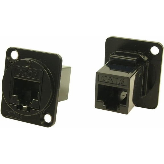 CLIFF ELECTRONIC UTP Cat6 RJ45 to RJ45 Panel Mount Connector Metal XLR Frame