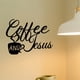 thumbnail image 3 of ing Wall Art Sign Arte de la pared Decoración Esculturas de pared Cocina moderna Metal Coffee Sign para Farmhouse Dormitorio Puerta Decoraciones Estac , Café Jesús, 3 of 5