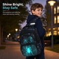 thumbnail image 2 of Boys School Backpack for Grades 3-8, Glow in The Dark Bookbag with Water-Repellent, Breathable School Bag for Kids, 2 of 10