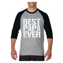 MmF - Mens Raglan Sleeve Baseball T-Shirts, up to Size 3XL - Best Papa