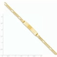 thumbnail image 2 of 14k Yellow Gold Figaro Name Bar Identification Id Bracelet, 2 of 6