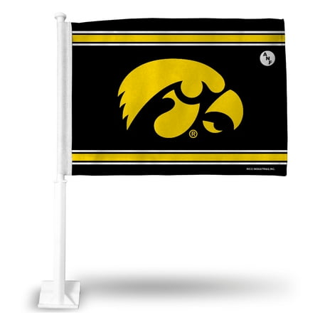 New Ncaa Car Flag - Iowa Hawkeyes NCAA Licensed 11X14 Window Mount 2-Sided Car Flag
