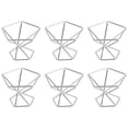 thumbnail image 1 of Soporte para Plantas Aéreas Uxcell de 2" x 1.7", Paquete de 6, Contenedores para Macetas para el Hogar y Bodas, Plateado, 1 of 1