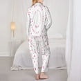 thumbnail image 5 of Bingfone Womens Pajama Sets Breast Cancer Awareness (4) Print,Long Sleeve Loungewear Pajamas Set-Medium, 5 of 9