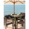 thumbnail image 4 of Square Outdoor Tablecloth with Umbrella Hole Forest Frog Outside Table Cloth Waterproof Patio Table Cover Green Botanical Mushroom Butterfly Black Zipper Tablecloths for Picnic Camping 60x60 Inch, 4 of 8