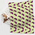 thumbnail image 5 of Purple Eggplant Pattern Dog Blanket Soft Warm Flannel Cat Blanket Great Pet Throw for Cats Puppy Small Medium Large Dog, 5 of 7