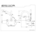 thumbnail image 6 of Kingston Brass AE8155DL 7" Adjustable Wall Mount Tub Fi AE8155DL, 6 of 6