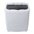 thumbnail image 2 of Clearance! Compact Twin Tub with Built-in Drain Pump XPB35-ZK35 14.3(7.7 6.6)lbs Semi-automatic Gray Cover Washing Machine, 2 of 10