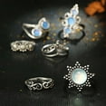 thumbnail image 6 of Kiplyki 6pcs/Set Women Bohemian Vintage Silver Stack Rings Above Knuckle Rings Set, 6 of 9