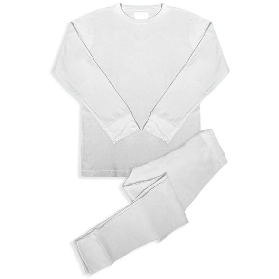 BASICO Men's 2pc Long John Thermal Underwear Set 100% Cotton (Single)