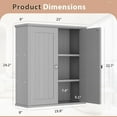 thumbnail image 2 of Walsunny Bathroom Medicine Cabinet Wall Mount with 2 Doors and 2 Shelves, Small Bathroom Cabinet Wooden Storage Cabinet Over Toilet Restroom Laundry Room Kitchen, Grey, 2 of 15