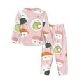 thumbnail image 2 of Goofa Cute Sushi Printed Women’s 2 Piece Pajama Set Super,Pajamas Women's Long Sleeve Sleepwear Soft Button Down Loungewear Pjs Lounge Set Nightwear-XX-Large, 2 of 9