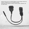 thumbnail image 4 of Cable De Enchufe De Alimentación Divisor En Y, OFC PVC IEC 320 C14 Macho A C7 Hembra Cable Adaptador Impermeable 1 Pie Para El Hogar, 4 of 7