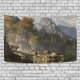 thumbnail image 4 of ABPHQTO Wolf Mountains Tree Tapiz Decoración de pared Sala de estar Dormitorio Tapices DIY 100x150 cm, 4 of 4