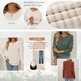 thumbnail image 4 of SUNBS Sweaters for Womens Long Sleeve Shirts Button Cuffs Tunic Blouse Fashion Outfits, 4 of 9