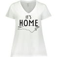 thumbnail image 3 of Inktastic It's Home- State of North Carolina Outline Women's Plus Size V-Neck T-Shirt, 3 of 5