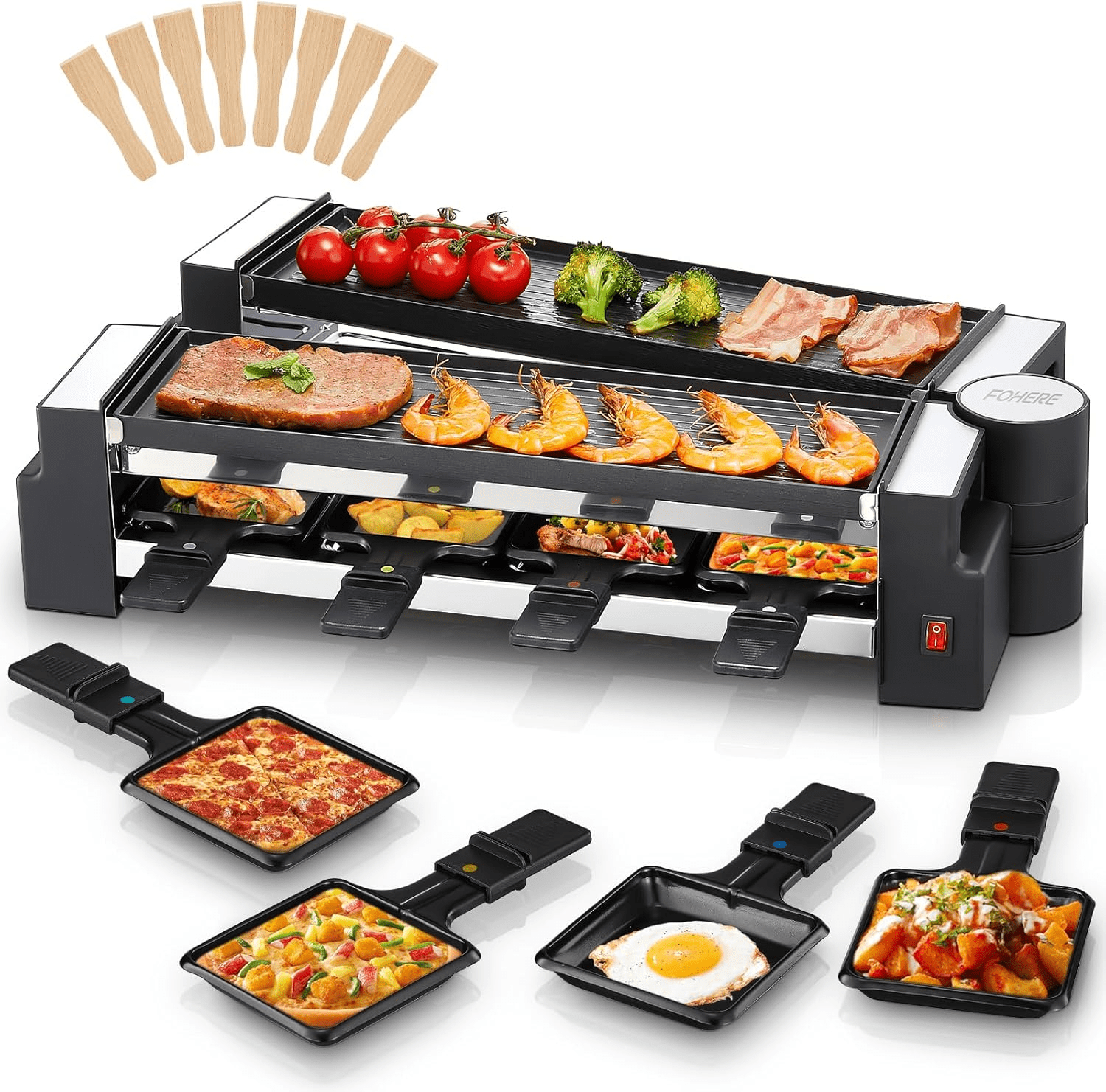Gourmia FoodStation Indoor Air Fryer, Smokeless Grill