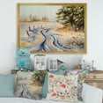 thumbnail image 3 of Designart 'Snowy Winter Forest Landscape Rural Road In Snow' Traditional Framed Art Print, 3 of 4