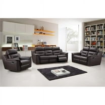 HomeRoots 366194 Brown Sofa Set, 3 Piece - 200 x 123 x 123 in.