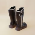 thumbnail image 6 of NAISIBABY Girls Winter Boots, Side Zipper Non-Slip Waterproof Faux Fur Lined Kids Fashion Knee High Boots Brown 1(Big Kids), 6 of 9
