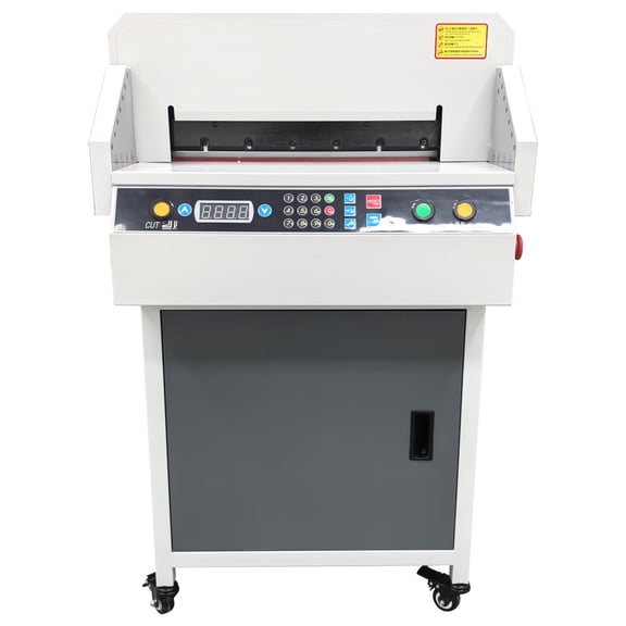 PreAsion Electric Heavy Paper Cutter 17.7''/45cm CNC Paper Cutting Machine Double Key Cutting 110V