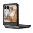 thumbnail image 2 of Allytechgroup Fiber Pattern Phone Case for Motorola Razr 60, Slim Fit Lightweight Shockproof Anti-Fall Anti-Scratch Non-Slip Luxury Folding Case for Motorola Razr 2025, Black, 2 of 11