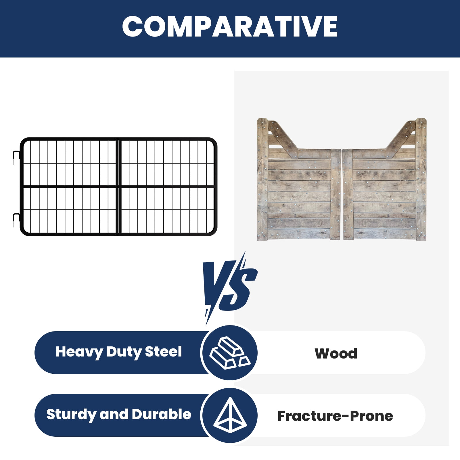 Horse Stall Guard showcasing Yoke Design, Horse Stall Door with 48" W x 24" H, Horse Stall Gate featuring Heavy-Duty Thick Steel Frame, Fits Standard Barn Doorways