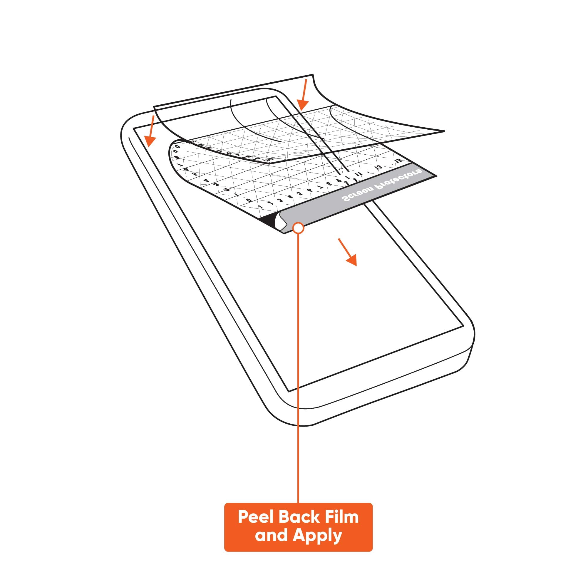 onn. Universal Plastic Screen Protectors for Devices with up to 5.3" Screen, 3 Pack