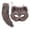 Grey-mask19x17cm,30x10cm, variant on SUYOLL Halloween Plush Half Face Mask With Tail Set Soft Faux Animal Mask Cosplay Accessory For Adult Men Women Party Stage Masquerade Costume Prop