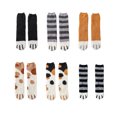 thumbnail image 4 of Qarigey Calcetines de animales, medias de lana Coral, medias de tubo, regalo de Navidad acogedor para invierno, accesorios para pies, ropa de mujer de Medias Gris Qarigey AP009904-02, 4 of 6