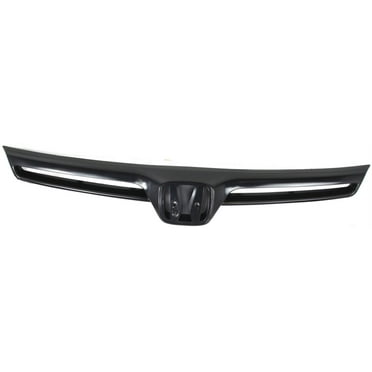 Grille Assembly Compatible With 2006-2008 Honda Civic Coupe Painted Black Shell and Insert