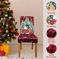 thumbnail image 3 of Christmas Chair Covers Set of 4, Christmas Decorations Stretch Removable Washable Dining Room Chair Protector Slipcovers for Xmas Decor Holiday Party Home Decoracion De Navidad (Christmas 5, 4 PCS), 3 of 6