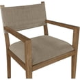 thumbnail image 2 of Bowery Hill Contemporary Brown Linen Textured Fabric Dining Arm Chair, 2 of 10