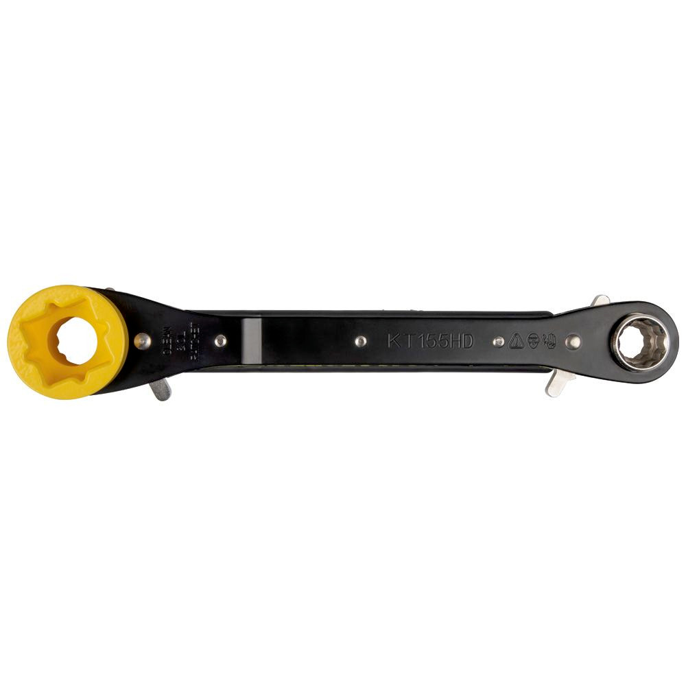 Klein Tools KT155HD 6-in-1 Lineman's Heavy-Duty Ratcheting Wrench
