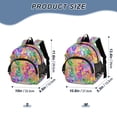 thumbnail image 2 of RMDQTR Adorable Ear-Print Backpack with Reflective Strip and Anti-Lost Leash Adjustable Shoulder Straps Mini Travel Backpack Multicolor Foliage Design, 2 of 7
