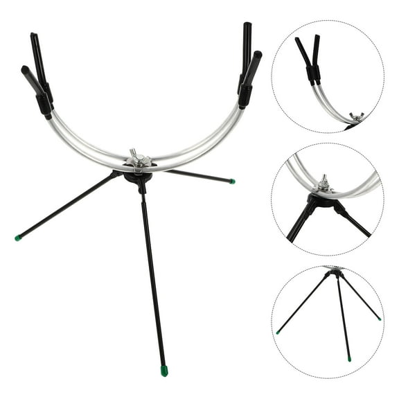 LULULION Metal Fishing Rod Rack Fishing Pole Storage Rack Assorted Color 1Pc