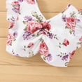 thumbnail image 6 of Odeerbi Baby Girls Boys Clothes Baby Outfits Shirts Sets Toddler 2025 Fashion Cute Flowers Print Pleated Flying Sleeves Top Belt Shorts Suit, 6 of 9