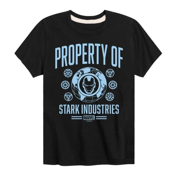 Marvel Iron Man - Property Of Stark Industries - Toddler And Youth Short Sleeve Graphic T-Shirt