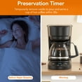 thumbnail image 5 of KNDKO 5-Cup Coffee Maker, 700W Quick-Heating Coffee Machine with 2-Hours Keep Warm & Timing Function, Glass Carafe(0.75L), 5 of 10