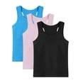 thumbnail image 2 of Kids Girls Racerback Tank Tops 3 Pack Soft Cotton Sleeveless Shirts Summer Clothes Multicolor,Size 8-9 T, 2 of 9
