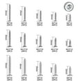 thumbnail image 2 of 400 piezas de tornillos autorroscantes, cabeza avellanada de acero inoxidable, 2 of 5