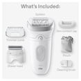 thumbnail image 2 of Braun Silk-epil 7 Epilator, Wide Head, Wet & Dry, Includes Shaver Head, SE7-041, Silver, 2 of 11