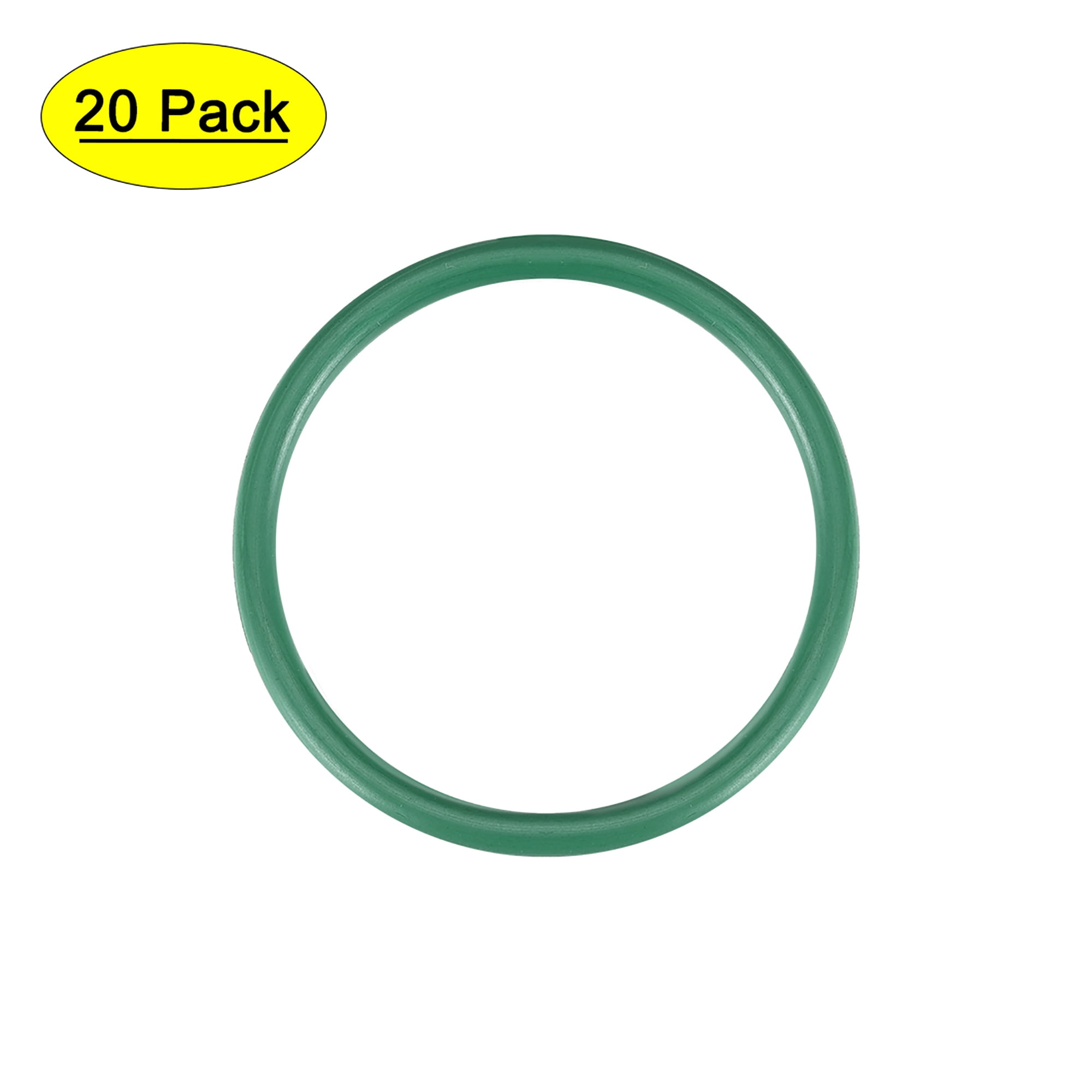 Uxcell 40mm OD 33.8mm ID 3.1mm Width Seal Fluorine Rubber ORings Green
