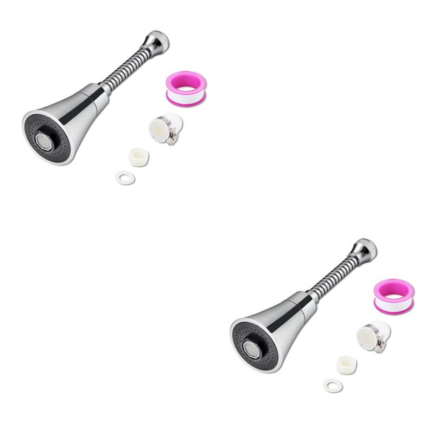 Yuarrent Extensor de grifo antisalpicaduras, extensión de grifo de ahorro de agua de alta presión, adaptador de boquilla de cabezal de ducha, juego de No.06 2piezas Yuarrent CBP162605