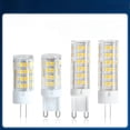 thumbnail image 1 of Lámpara G9 con clavija LED, bombilla pequeña, G4, fuente de luz de bajo consumo brillante sin luz estroboscópica, lámpara de maíz de cerámica de 220 V, luz de tres colores, tamaño compacto, 1 of 5