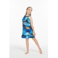 thumbnail image 2 of Robe Hawaïenne pour Fille à Col Rond avec Volants au Coucher de Soleil Néon, 2 of 5