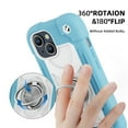 thumbnail image 6 of JTCASES for iPhone 13 Mini Case, Heavy Duty Protection Hybird PC Silicone 360° Rotating Ring Bracet Magnetic Car Mount Fully Coverage Slim Non-Slip for iPhone 13 Mini, Lightblue, 6 of 6
